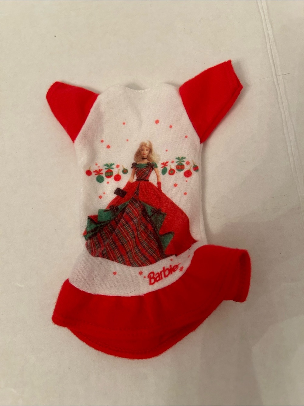 Vintage Barbie Doll Christmas
Nightgown Red White